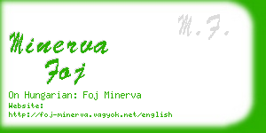 minerva foj business card